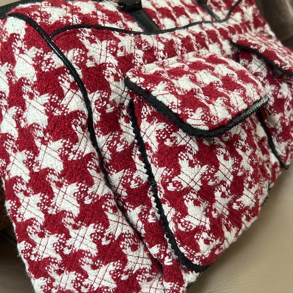 Vera Bradley Limited Edition Houndstooth Large Weekend Satchel Tote Travel Bag - Picture 8 of 17